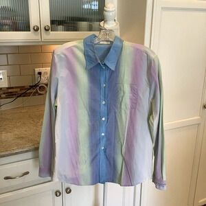 Escada Sport Button Up Shirt Striped
